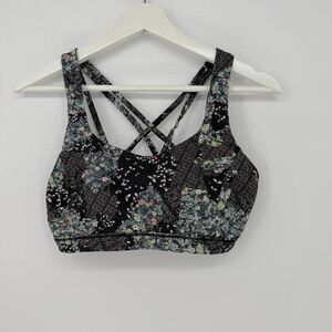 Lululemon Size 8 Sport Bra Multi / Black Strappy Back